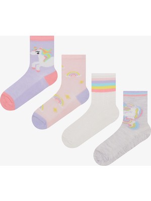 Penti Kız Çocuk Color Unicorn 4lü Soket Çorap