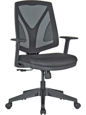 Siyah Fileli Ergonomik Yüksek Belli Ofis Koltuğu Personel Büro, Toplantı Sandalyesi