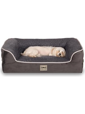 Die Grup Jungolica Sezar Kedi ve Köpek Yatağı Antrasit 90X110 Cm, Ortopedik VISCO,%100 Su Geçirmez Alez, Çıkarılabilir Yıkanabilir Kılıf, Yan Destekli, Kaydırmaz Taban