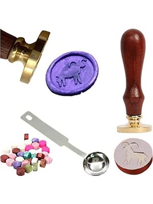 Mektup Damga Mühürü Koç Burcu + 30 Mühür Mumu + Eritme Kaşığı