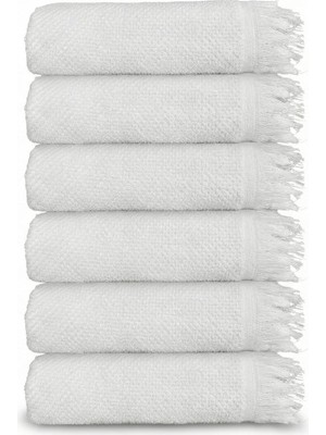Anilsan 6'li Jelena El Havlusu Seti 50X90 cm - Yuzde 100 Pamuk Puskullu Havlu, Yumusak ve Emici, Otel Spa Banyo Mutfak Icin, Oeko-Tex Sertifikali, Turkiye Uretimi