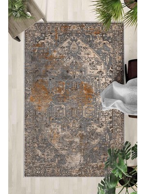 Gy Atelier Çok Renkli Halı 0094 - Yıkanabilir, Kaymaz Taban, Dijital Baskılı, Leke Tutmaz, Ince Hav, Modern Salon, Oturma Odası, Yatak Odası ve Mutfak Için Dekoratif Halı
