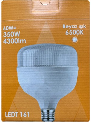 Gy Atelier LED Ampul, 60W (350W), Beyaz Işık, 6500K, E27 Duy, 4300LM