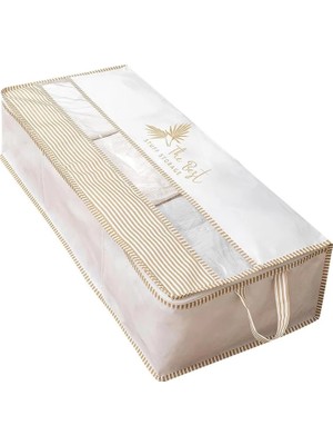 Gy Atelier Pencereli Baza Hurcu 70 x 32 x 20 Cm, Fermuarlı Yatak Altı Saklama Çantası, Şeffaf Pencereli ve Taşıma Kulplu Düzenleyici Organizer