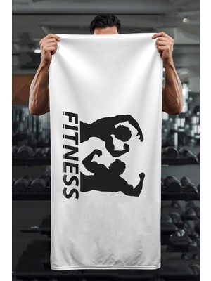 Gy Atelier Dijital Baskı Fitness Desenli Spor Havlusu HVL0240