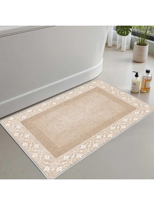 Odea 2'li Set Banyo Paspası, Yumuşak Banyo Halısı, Kaymaz Dot Tabanlı, Su Emici, Makinede Yıkanabilir - 50X60-60X100 cm