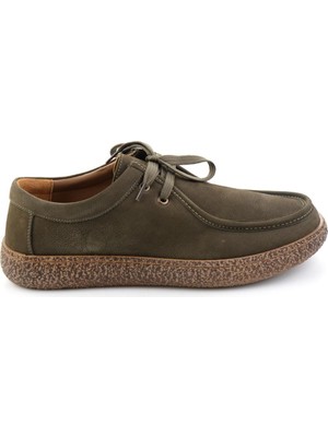 Bambi Haki Nubuk Hakiki Deri Erkek Casual Ayakkabı E01018060601