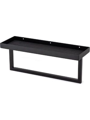 System Banyo Havlu Rafı Siyah Renk 155X133X403 mm