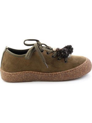 Bambi Haki Süet  Kadın Sneaker K01646000472