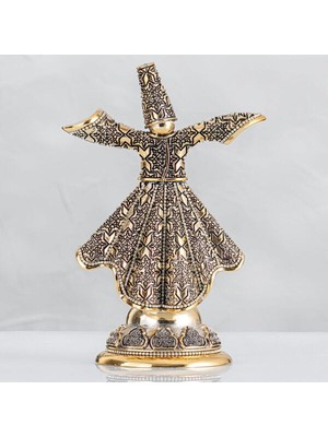 Fair Home Islami Hediyelik Masa Dekoru Biblo Semazen Tasarımlı Gold