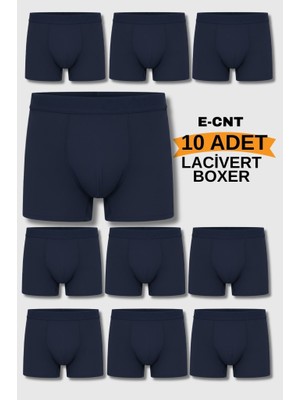 Cnt Erkek 10'lu Likralı Boxer Seti – Pamuklu Nefes Alan Rahat İç Giyim