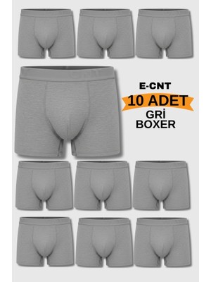 Cnt Erkek 10'lu Likralı Boxer Seti – Pamuklu Nefes Alan Rahat İç Giyim