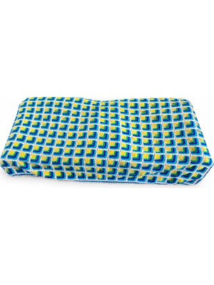 Mythriva El Yapımı Tığ Işi Granny Square Battaniye (Mavi)