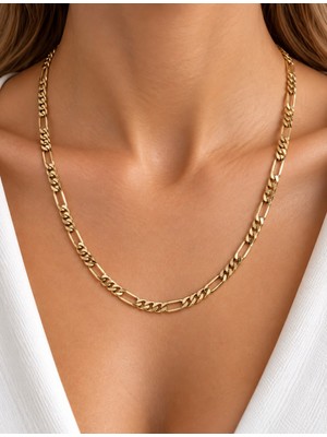 14 K Altın Görünümlü Xuping Figaro Kolye 60 cm