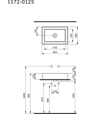 Bocchı Bocchi Vessel Tezgah Üstü Lavabo Mat Gri - 1172-006-0125