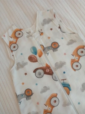 Odea Tr Kolsuz Uyku Tulumu, %100 Doğal Pamuk, Çift Kat Pazen, Unisex, 1.0 Tog, 0-6 Ay, Bej