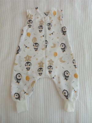 Odea Tr Kolsuz Uyku Tulumu, %100 Doğal Pamuk, Çift Kat Pazen, Unisex, 1.0 Tog, 0-6 Ay, Ekru