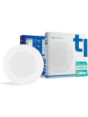 Odea Tr Redeem C12W Downlight, Titreşimsiz, Göz Konforu, 763 Lümen, Soğuk Beyaz, 6500 Kelvin