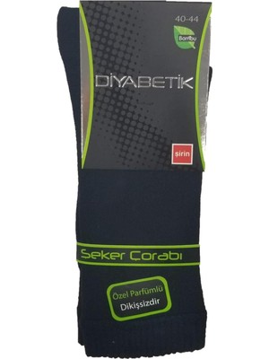 Odea Tr Diabetik (Şeker) 3 Adet Bambu Erkek Çorap (Siyah / 40-44)
