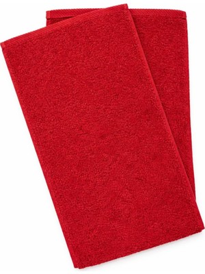 Odea Tr %100 Doğal Pamuklu Sportif Hızlı Ter Emen 30CM x 100CM Fitness Sporcu El Boyun Havlusu (Kırmızı)