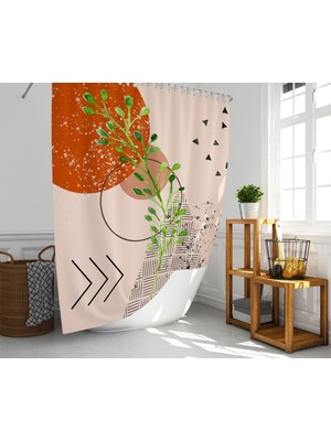 Odea Tr Banyo Perdesi 1X180X200 Tek Kanat Duş Perdesi Halka Hediyeli Duşakabin Perdesi Bohemian
