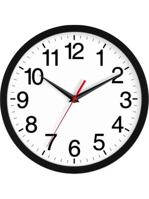 Odea Tr Duvar Saati, Modern 10 Inç Pille Çalışan Duvar Saatleri, Sessiz Tik Takmayan Küçük Analog Saat, Yatak Odası, Mutfak, Banyo, Ofis, Ev, Oturma Odası Için (Siyah)