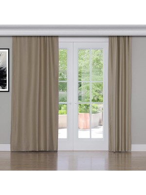 Odea Tr Fabric Design Blackout Açık Nohut Rengi Karartma Özellikli Fon Perde 125 x 200