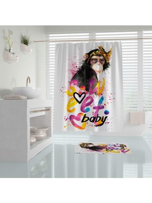 Odea Tr Tropik Zethome Sweet Baby Banyo Duş Perdesi Tek Kanat 1X180X200