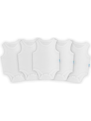 Odea Tr 5'li Bebek Atlet Body Zıbın Çıtçıtlı Ekru 100% Pamuk
