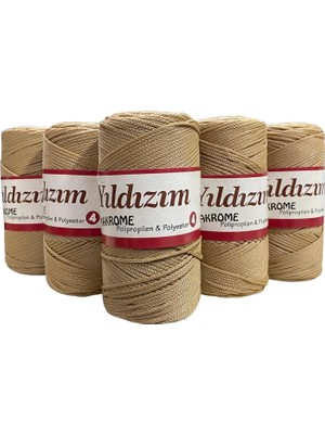 Odea Tr Yıldızım Polyester Makrome Ipi 5'li Set 1 kg 03 Kahverengi