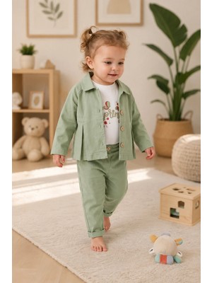 Candar 1-5 Yaş Ceket ve Pantolonlu 3 Parça Çocuk Takımı