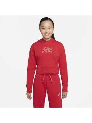 Nike G Nsw Aır Ft Crop Hoodıe Çocuk Sweat DM8372
