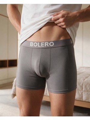 Bolero Erkek Premium Lyocell Kısa Paça Boxer Antrasit