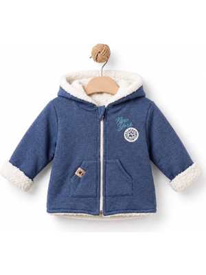 Babycosy Erkek Bebek 3-24 Ay Welsoft Kapüşonlu Hırka Lacivert