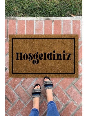Die Grup Tr Hoşgeldiniz Iç ve Dış Mekan Dekoratif Çok Amaçlı Kapı Önü Paspası