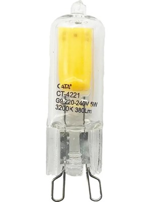 Cata CT-4221G 5W G9 LED Kapsül Ampul 220V Günışığı 3200K