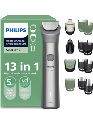 Frefly Store Philips 5000SERISI 13IN1, Erkek Bakım Seti,yüz/saç/vücut/sakal Tıraş Makinesi, Islak&kuru, MG5942/15