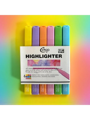 Die Grup Tr Kare Tip 6 Lı Highlighter Fosforlu Kalem Neon Serisi
