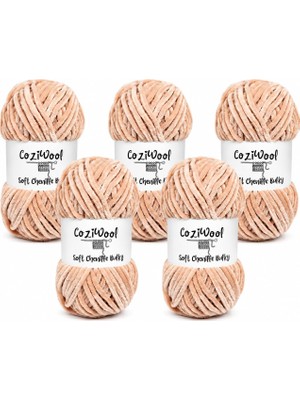 Die Grup Tr Kadife Ip, 5'li Paket 5X100 Gr. 120 Mt., Soft Chenille BULKY%100 Mikro Polyester, Amigurumi, Oyuncak, Bebek Battaniyesi, Yumuşak, Lüks & Canlı Renkler, 1009-TOZ Pembe