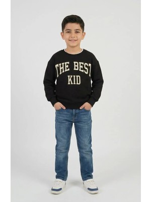 Remo Kids Siyah Yazılı Sweatshirt