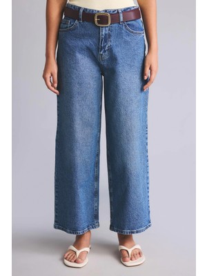 DeFacto Culotte Yüksek Bel Geniş Paça Jean Pantolon H7624AX26AU