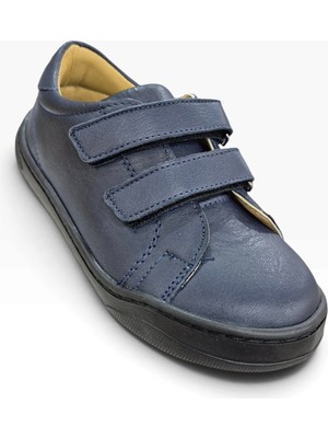 Rap Rap Ortopedik Taban Hakiki Iç Dış Deri Kaymaz Taban Unisex Çocuk Ayakkabı RRP0610L  Lacivert