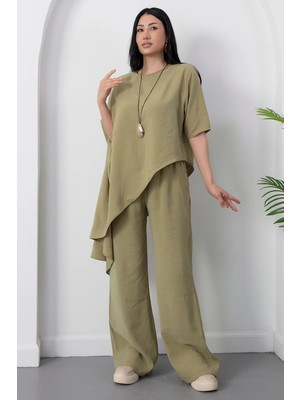 Kalopya Simetrik Crop Pantolon Ikili Takım GRS3933
