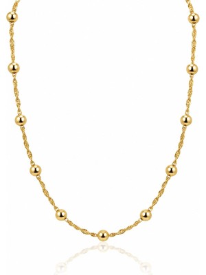 14 K Altın Görünümlü Xuping Top Kolye 60 cm