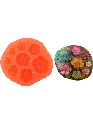 Depposite Çoklu Mini Papatya Silikon Mum Kalıbı