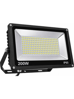 Nisa 200W IP65 Slim LED Dış Mekan Projektör – Siyah Gövde