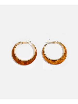 İpekyol Desenli Akrilik Halka Küpe IW6260068109265