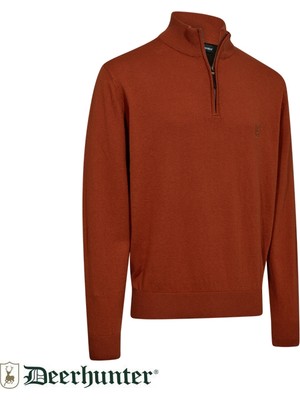 Deerhunter Harrington Fermuarlı Kahve Kazak L
