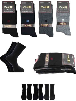 Vakre 9014 (41-44) Erkek Penye Likralı Çorap 12'li