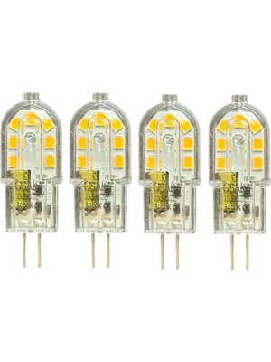 Osaka 12V 3W Sarı Işık 3000K G4 Duylu LED Kapsül Ampul, 4 Adet